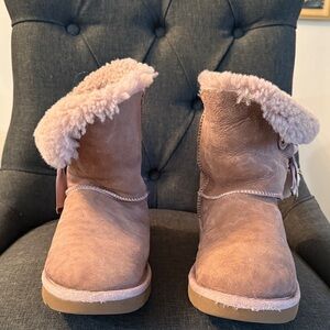 UGGS Pink Boots with Star Charm